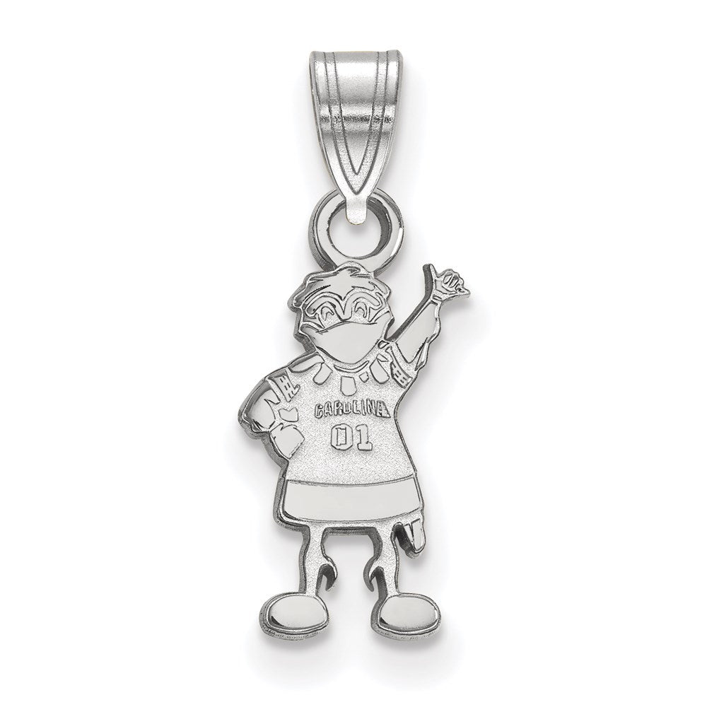 14K White Gold Logoart University Of South Carolina Mascot Small Pendant