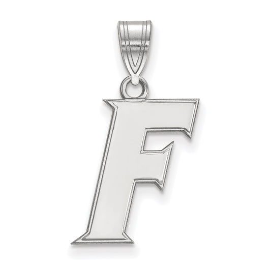 10K White Gold Logoart University Of Florida Letter F Medium Pendant