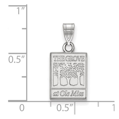 10K White Gold Logoart University Of Mississippi The Grove At Ole Miss Small Pendant