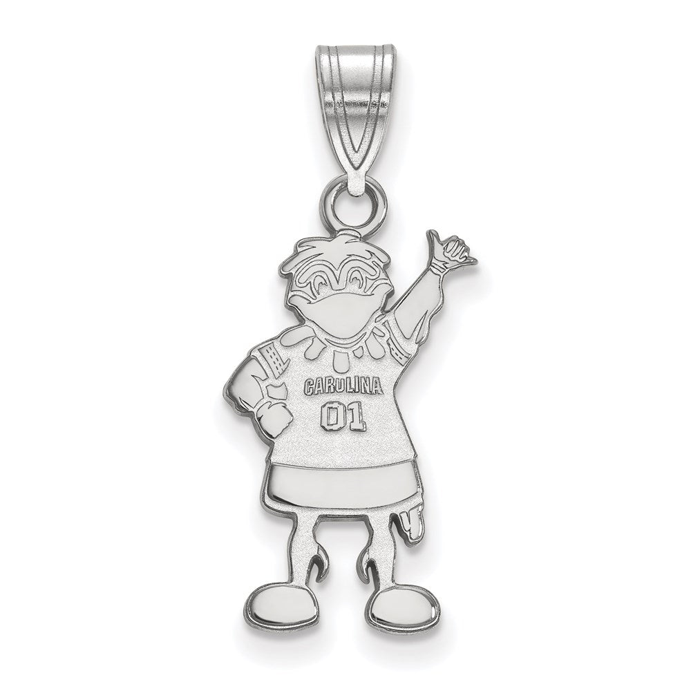 10K White Gold Logoart University Of South Carolina Mascot Large Pendant