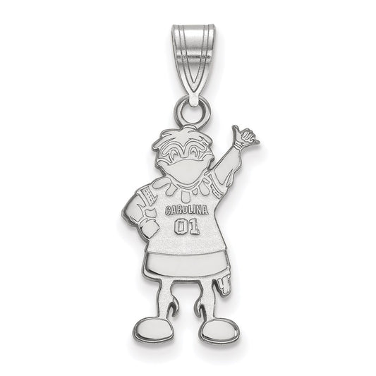 Sterling Silver Rhodium Plated Logoart University Of South Carolina Mascot Large Pendant
