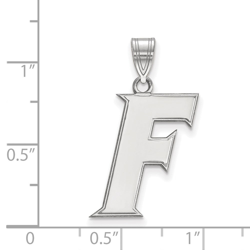 10K White Gold Logoart University Of Florida Letter F Large Pendant