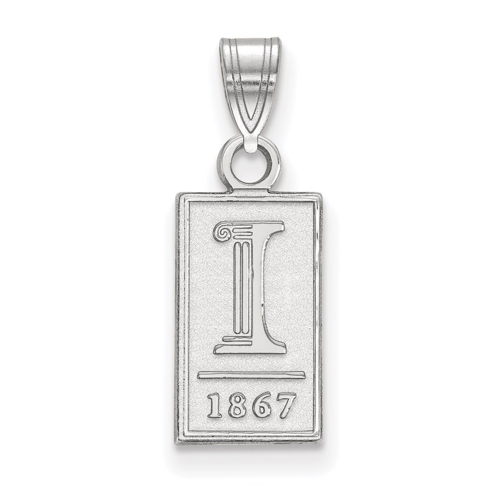 10K White Gold Logoart University Of Illinois I 1867 Small Pendant