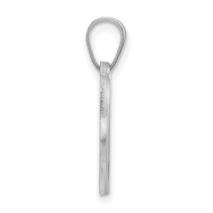 Sterling Silver Rhodium Plated Logoart University Of Virginia Heart Pendant