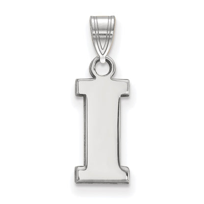 14K White Gold Logoart University Of Iowa Letter I Small Pendant