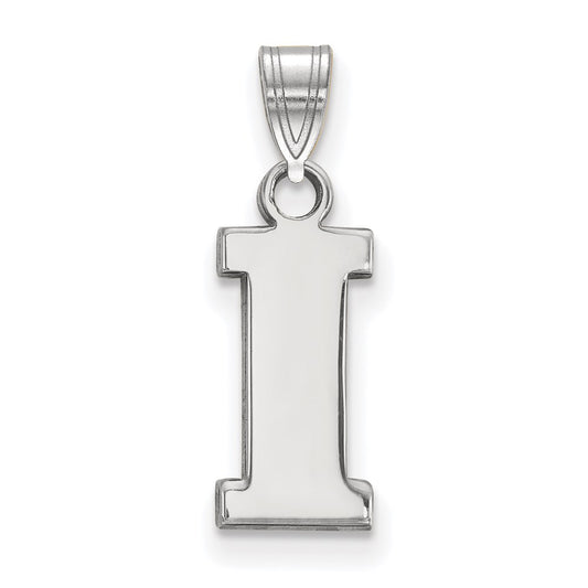 10K White Gold Logoart University Of Iowa Letter I Small Pendant