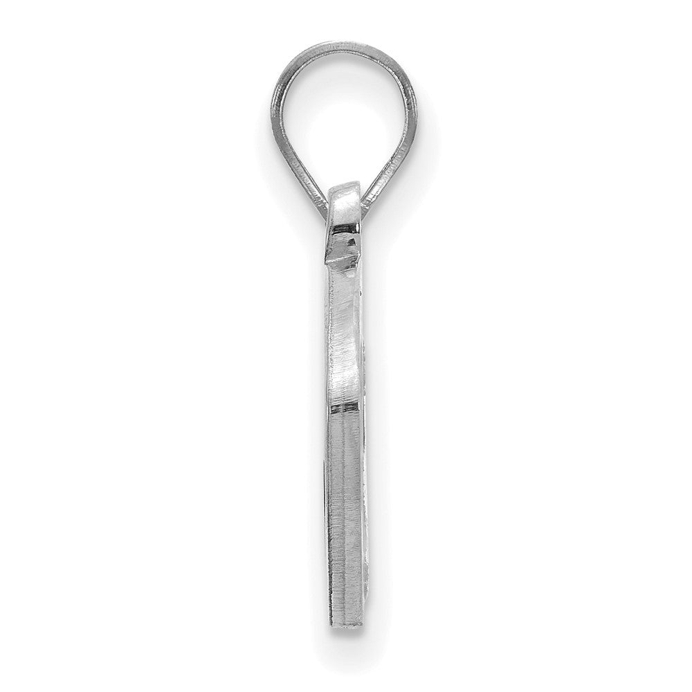 Sterling Silver Rhodium Plated Logoart West Virginia University Mountaineer Football Pendant