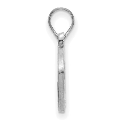 Sterling Silver Rhodium Plated Logoart West Virginia University Mountaineer Football Pendant