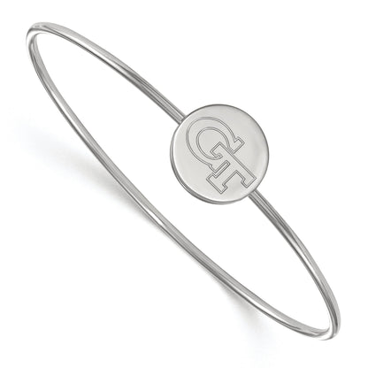 Sterling Silver S. Rh P Logoart Georgia Institute Of Technology Wire Bangle