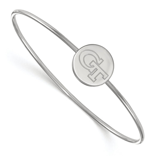 Sterling Silver S. Rh P Logoart Georgia Institute Of Technology Wire Bangle