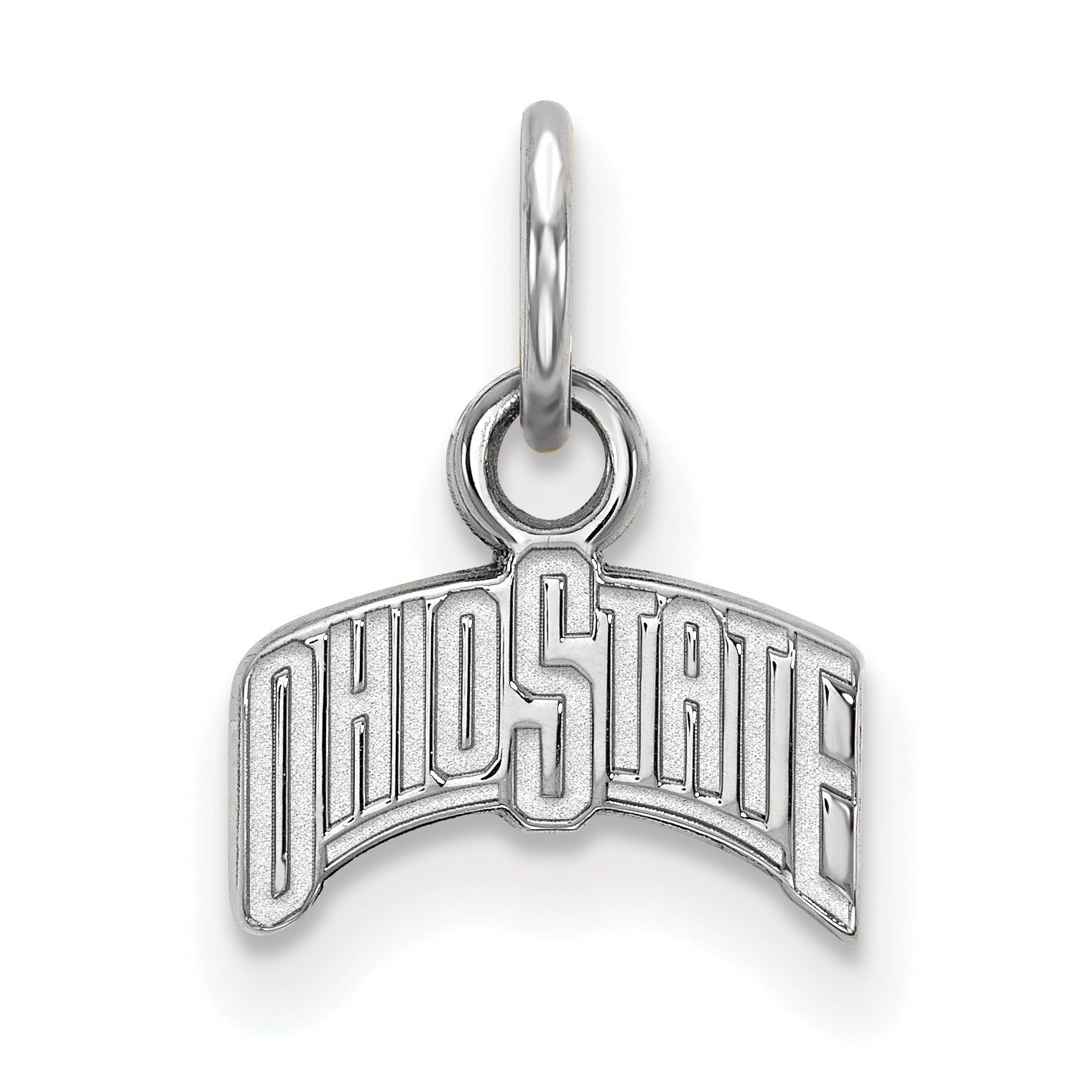 Sterling Silver Rhodium Plated Logoart The Ohio State University Extra Small Pendant