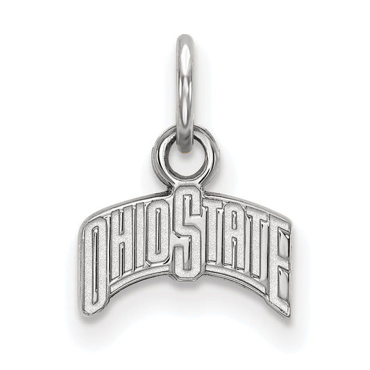 Sterling Silver Rhodium Plated Logoart The Ohio State University Extra Small Pendant
