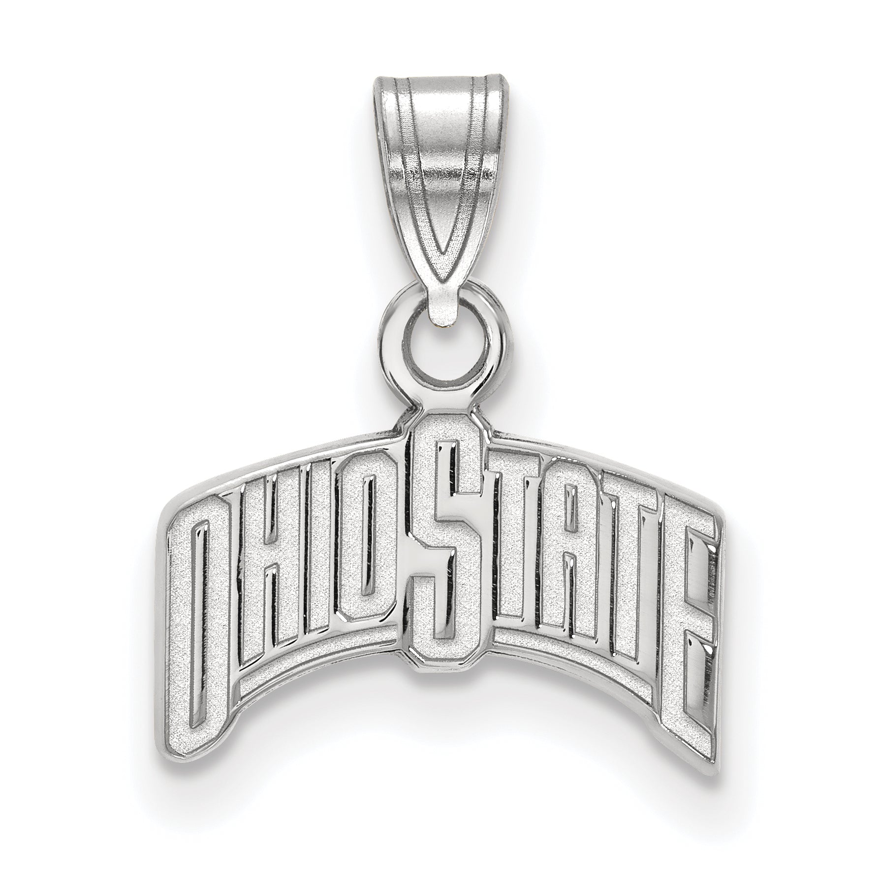 Sterling Silver Rhodium Plated Logoart The Ohio State University Small Pendant