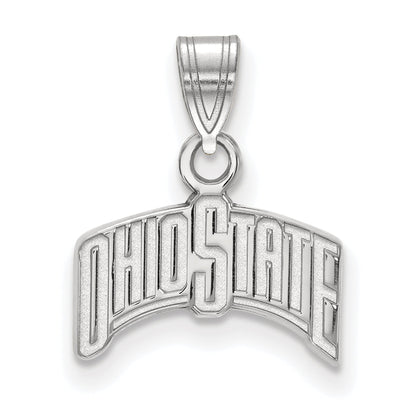 Sterling Silver Rhodium Plated Logoart The Ohio State University Small Pendant