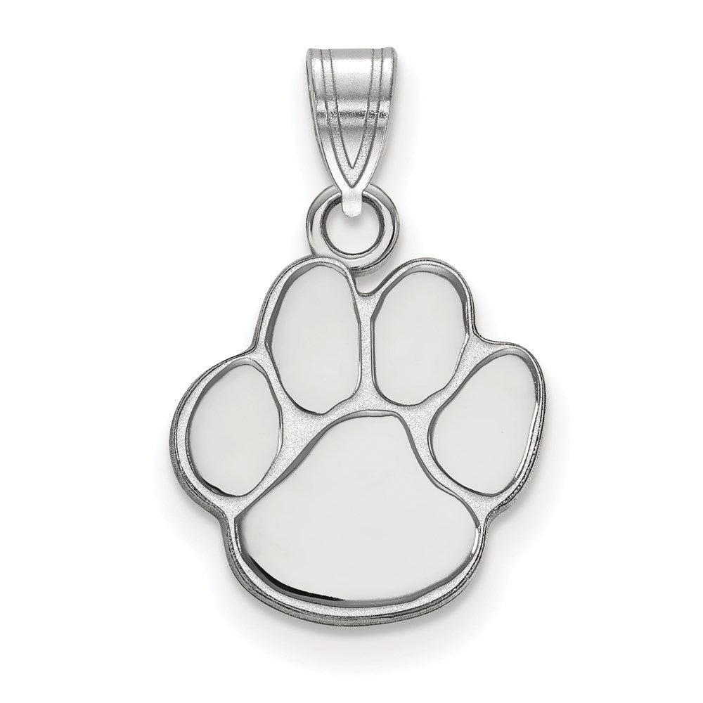 10K White Gold Logoart Auburn University Tiger Paw Small Pendant