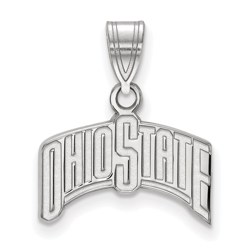 Sterling Silver Rhodium Plated Logoart The Ohio State University Medium Pendant