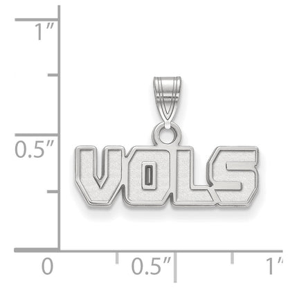 Sterling Silver Rhodium Plated Logoart University Of Tennessee Vols Small Pendant