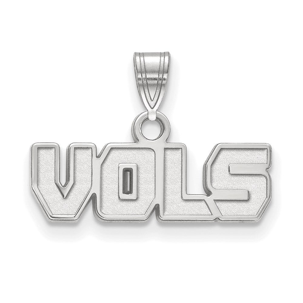 Sterling Silver Rhodium Plated Logoart University Of Tennessee Vols Small Pendant