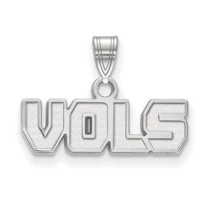 Sterling Silver Rhodium Plated Logoart University Of Tennessee Vols Small Pendant
