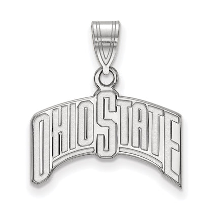 Sterling Silver Rhodium Plated Logoart The Ohio State University Large Pendant