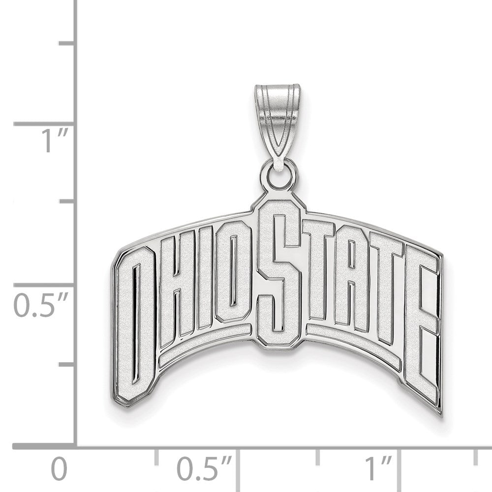 Sterling Silver Rhodium Plated Logoart The Ohio State University Extra Large Pendant