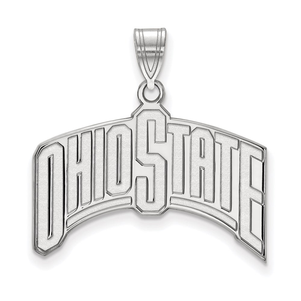 Sterling Silver Rhodium Plated Logoart The Ohio State University Extra Large Pendant