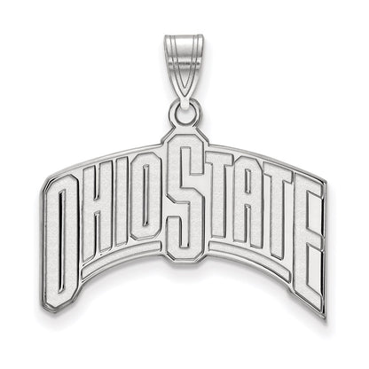 Sterling Silver Rhodium Plated Logoart The Ohio State University Extra Large Pendant
