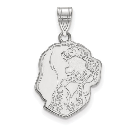 Sterling Silver Rhodium Plated Logoart University Of Tennessee Smokey Large Pendant