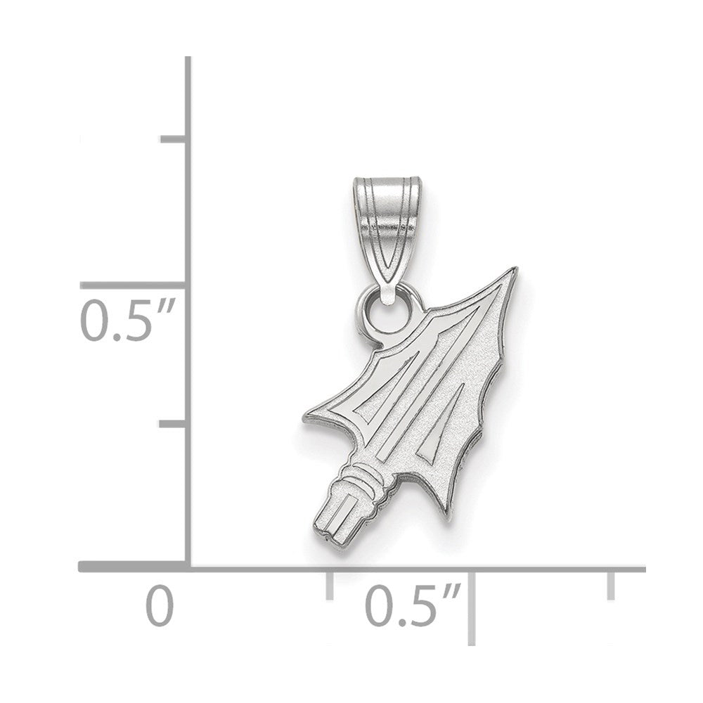10K White Gold Logoart Florida State University Arrow Small Pendant