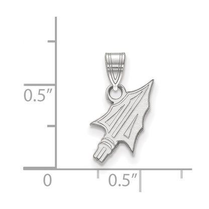 10K White Gold Logoart Florida State University Arrow Small Pendant