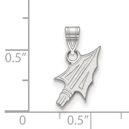 Sterling Silver Rhodium Plated Logoart Florida State University Arrow Small Pendant