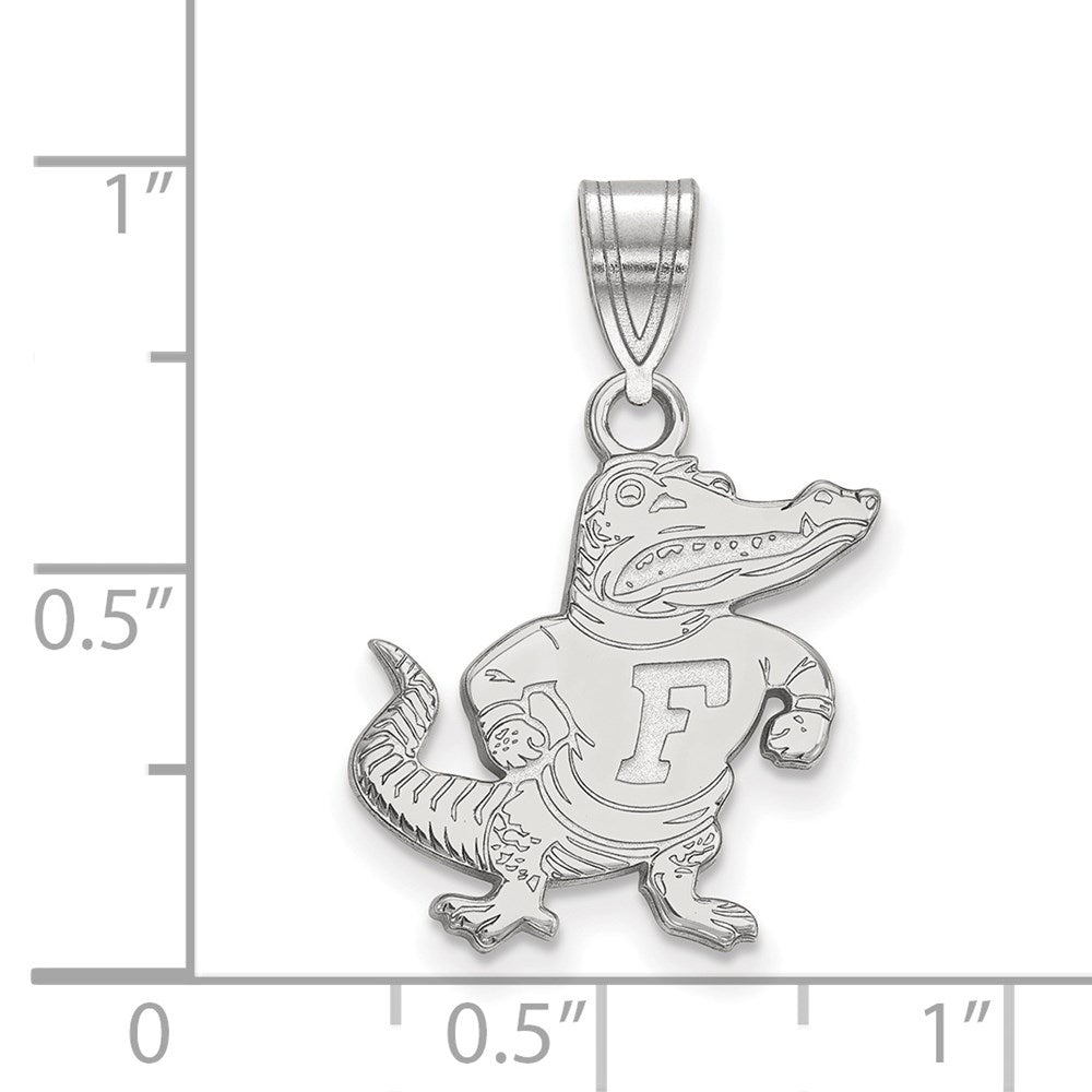 14K White Gold Logoart University Of Florida Gator Medium Pendant