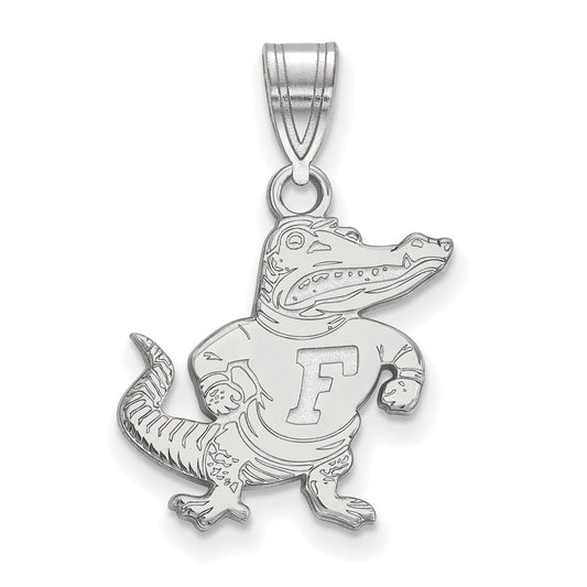 10K White Gold Logoart University Of Florida Gator Medium Pendant