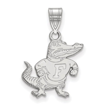 14K White Gold Logoart University Of Florida Gator Medium Pendant