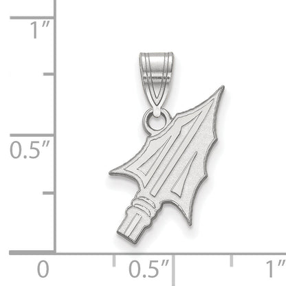 Sterling Silver Rhodium Plated Logoart Florida State University Arrow Medium Pendant