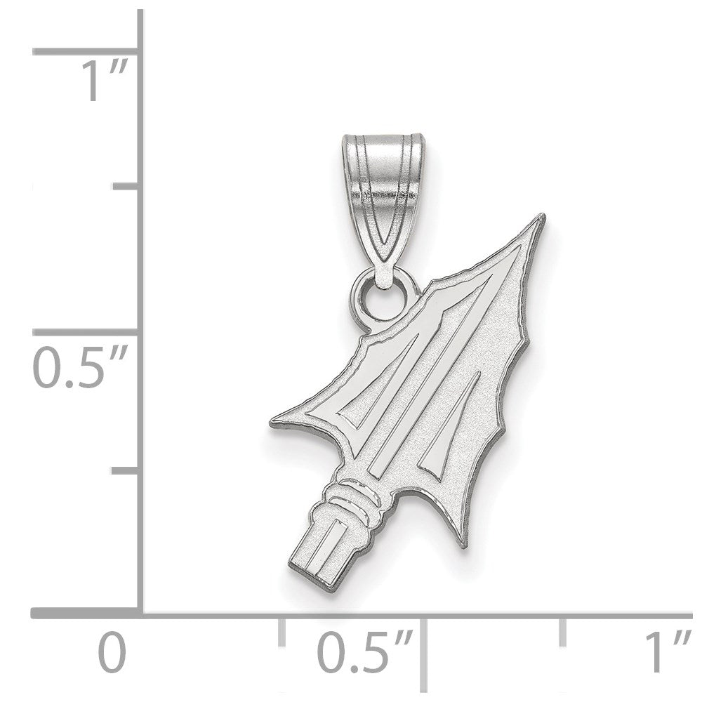 14K White Gold Logoart Florida State University Arrow Medium Pendant