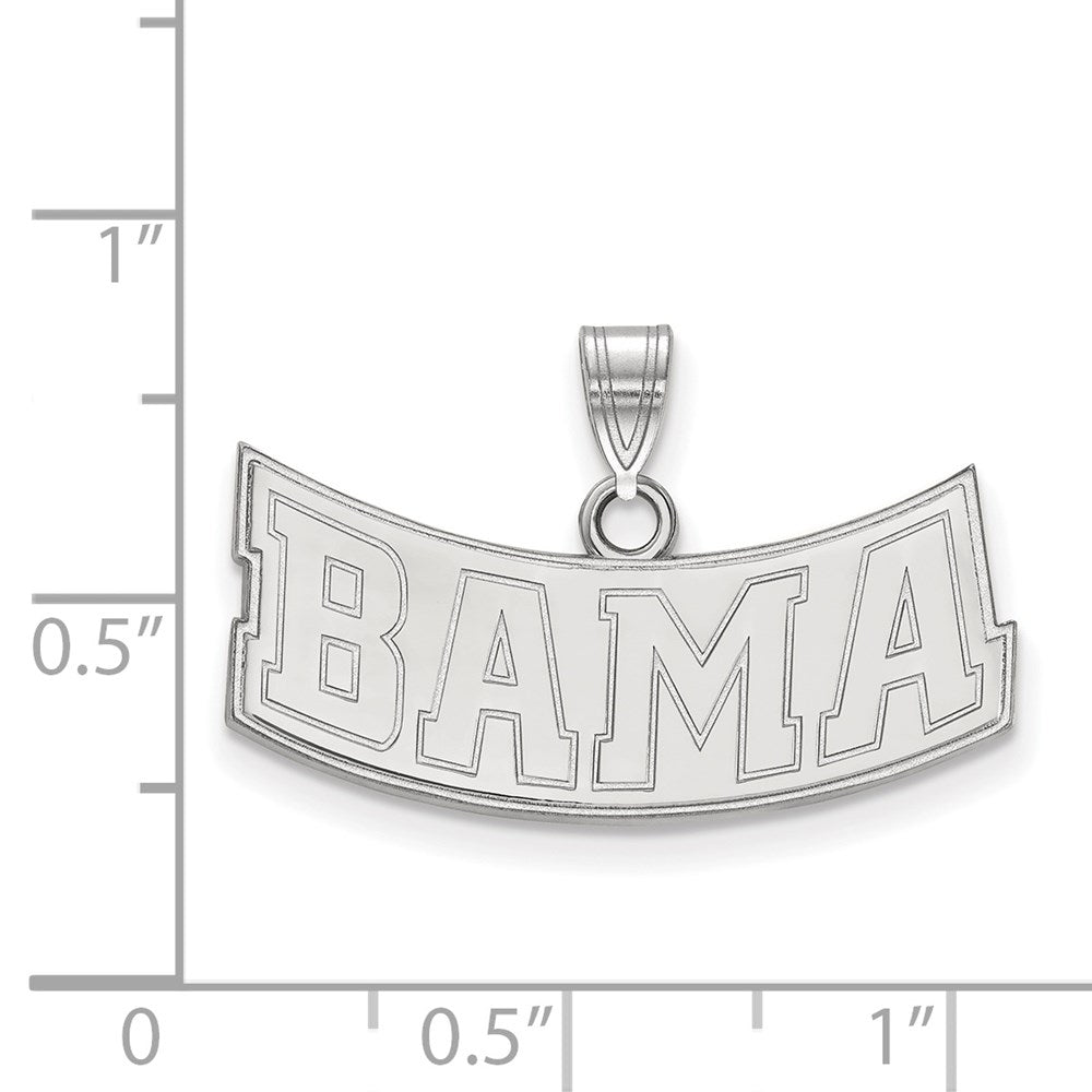 10K White Gold Logoart University Of Alabama Medium Pendant