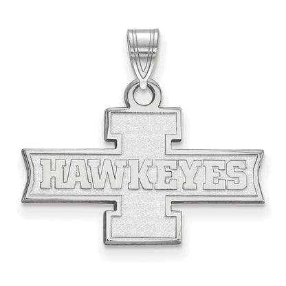 14K White Gold Logoart University Of Iowa Hawkeyes Small Pendant