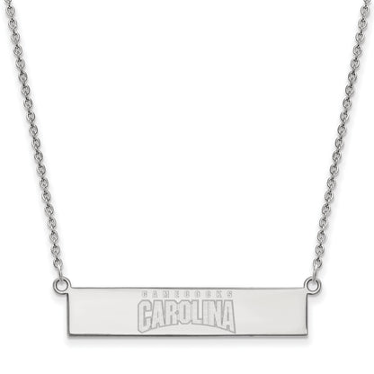 Sterling Silver Rhodium Plated Logoart University Of South Carolina Small Bar 18 Inch Necklace