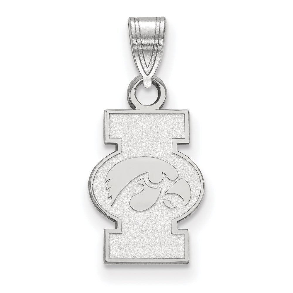 14K White Gold Logoart University Of Iowa Small Pendant
