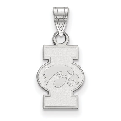 14K White Gold Logoart University Of Iowa Small Pendant