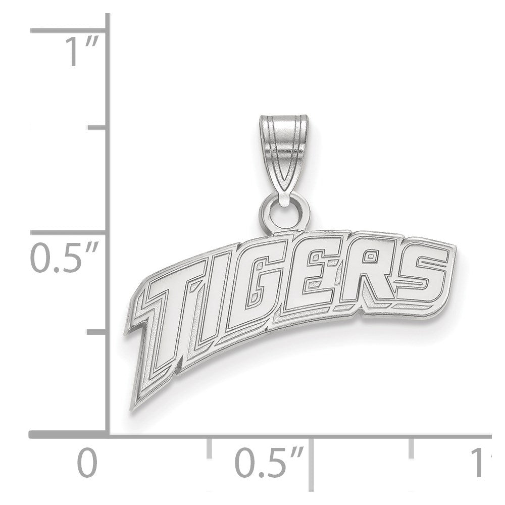 10K White Gold Logoart Louisiana State University Tigers Small Pendant