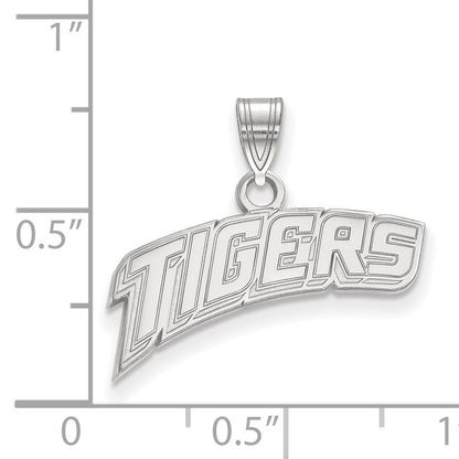 Sterling Silver Rhodium Plated Logoart Louisiana State University Tigers Small Pendant