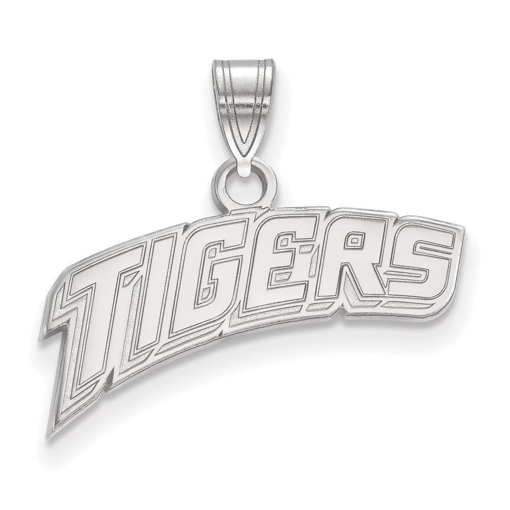 10K White Gold Logoart Louisiana State University Tigers Small Pendant