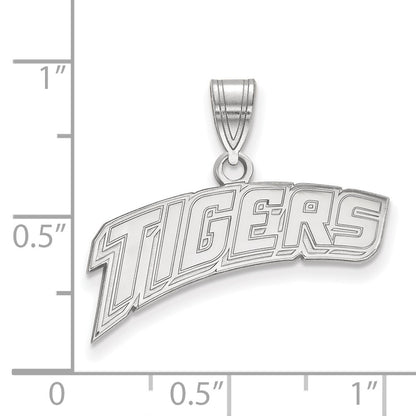 10K White Gold Logoart Louisiana State University Tigers Medium Pendant