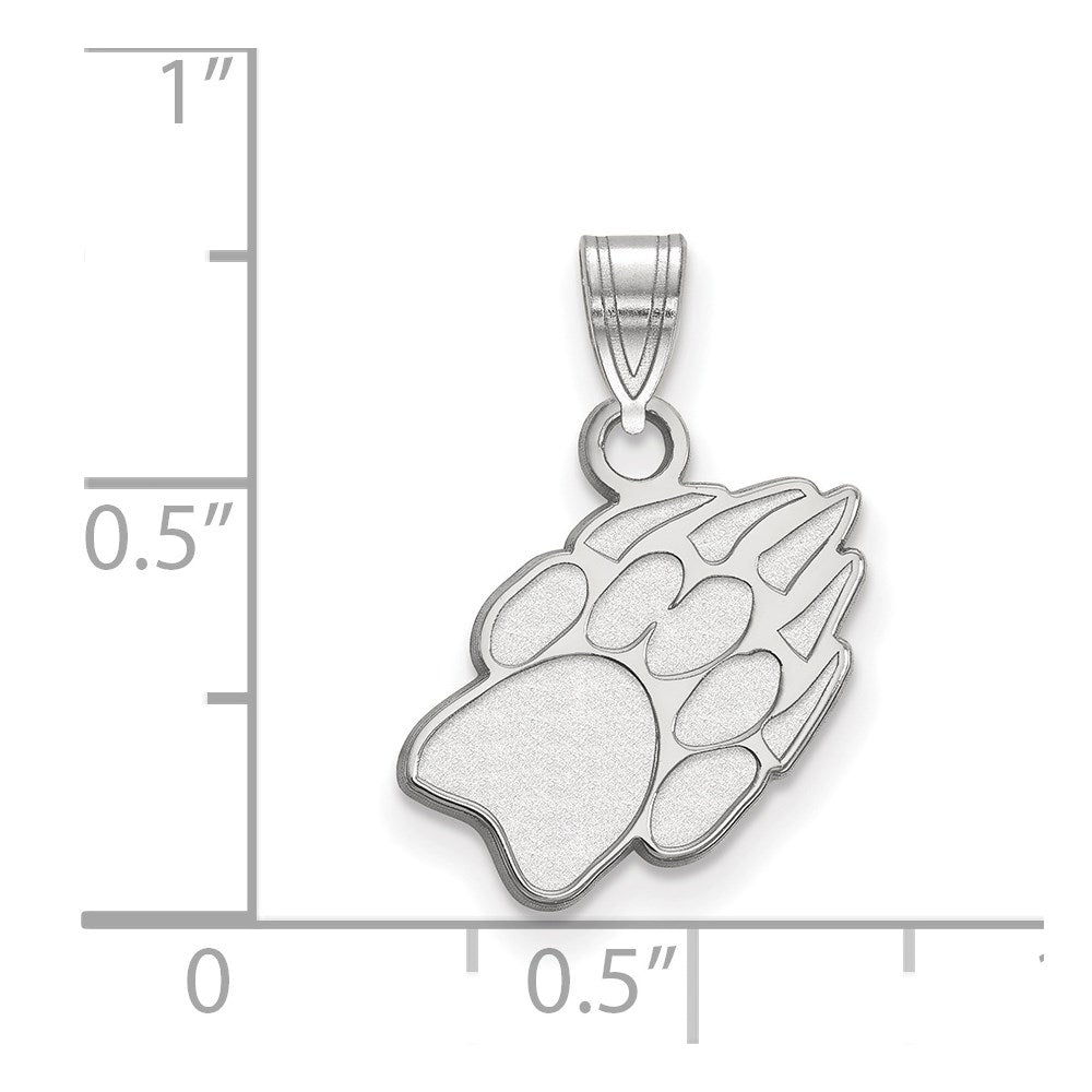 10K White Gold Logoart University Of Wisconsin Paw Print Small Pendant