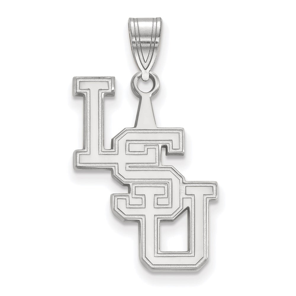 10K White Gold Logoart Louisiana State University L S U Large Pendant