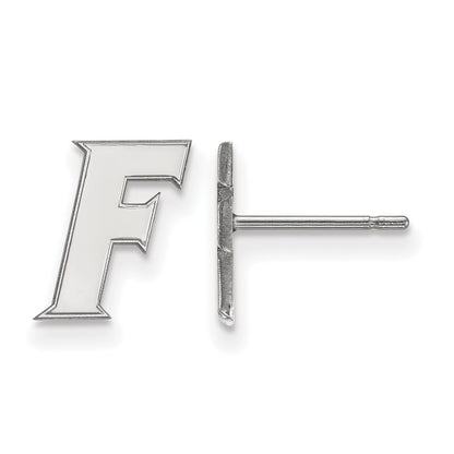 10K White Gold Logoart University Of Florida Letter F Extra Small Post Earrings