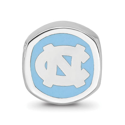 Sterling Silver Rhod-Pltd Logoart U. of N. Carolina Enamel Bead