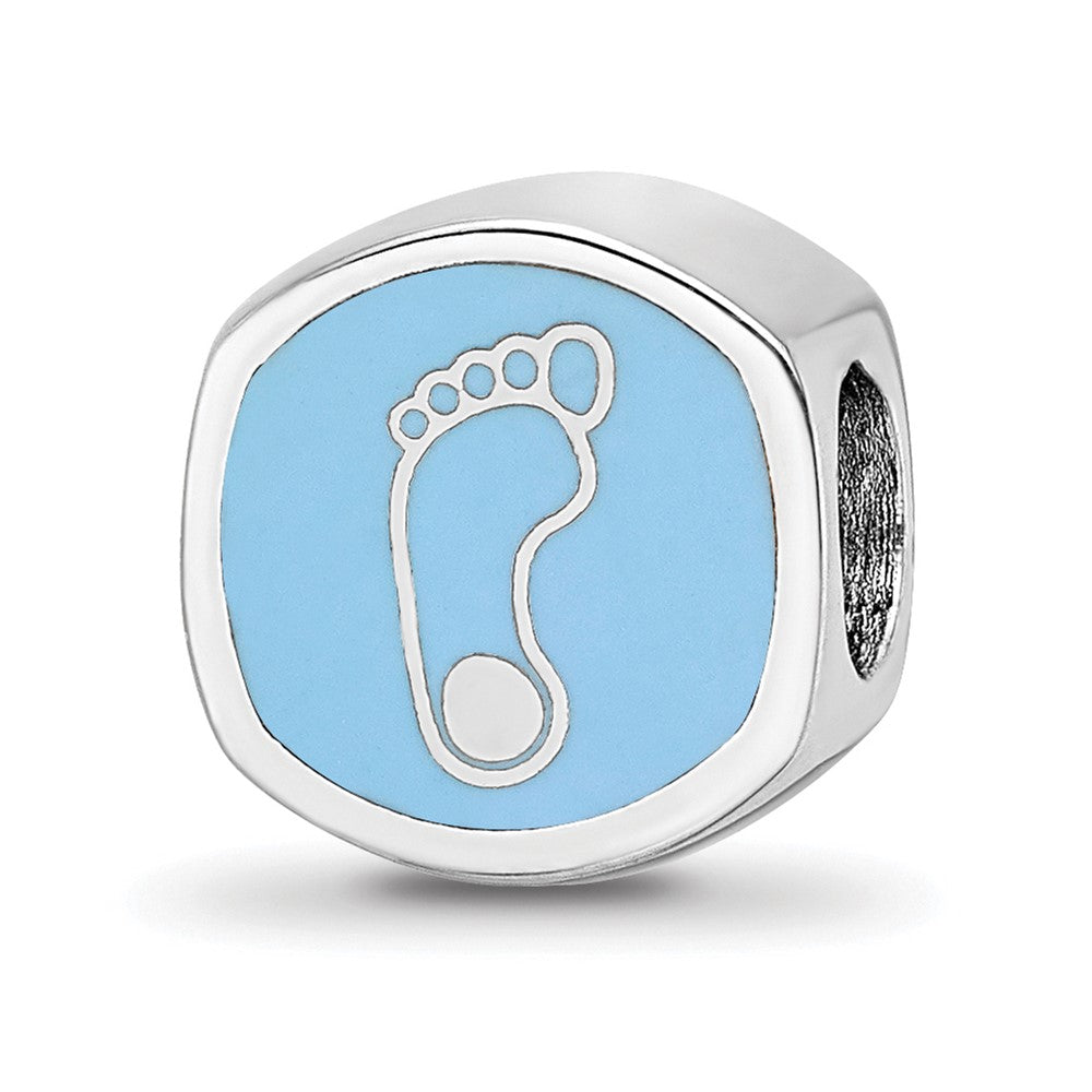 Sterling Silver Rhod-Pltd Logoart U. of N. Carolina Enamel Bead